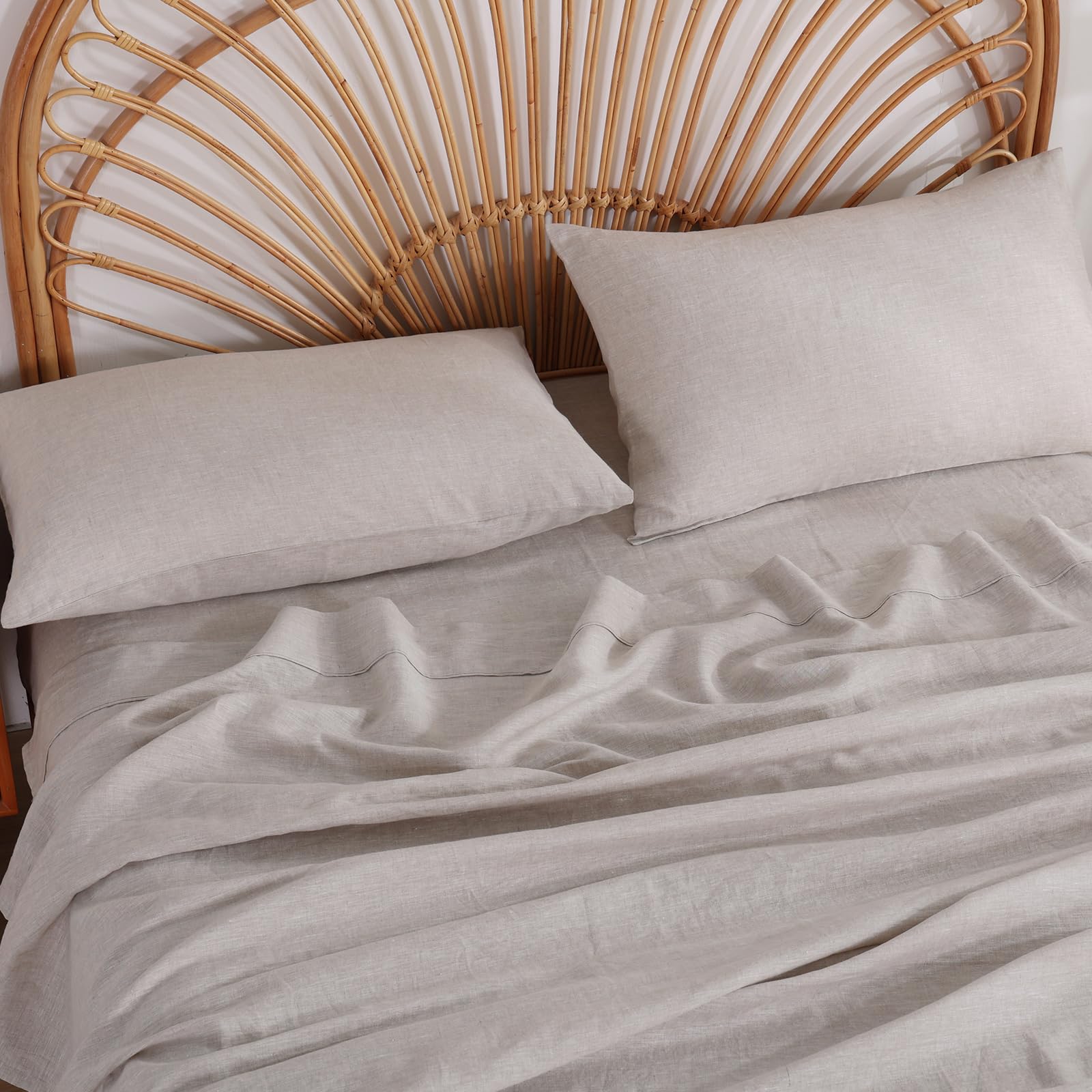 Tseapeni breathable linen promotes year-round comfort and cooler nights.