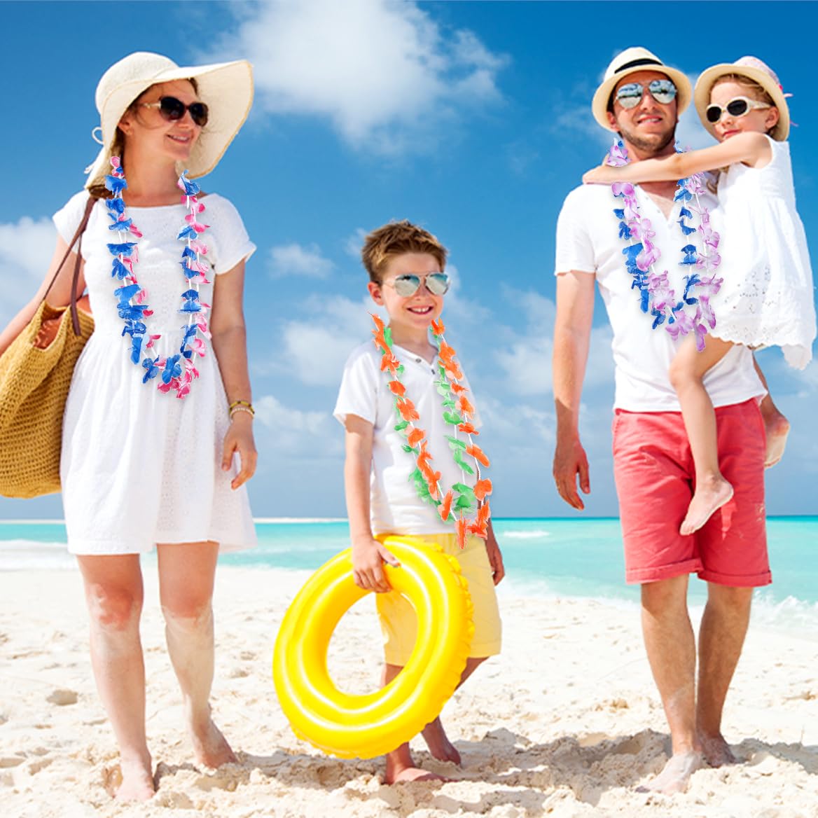 TSMJUWND bulk leis for beaches, pools, and large celebrations.