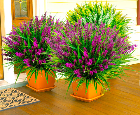 TSTWETO lavender artificial flowers outdoor display for garden
