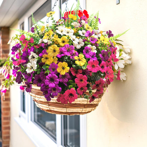 TSTWETO silk and plastic blooms resist fading for year round charm