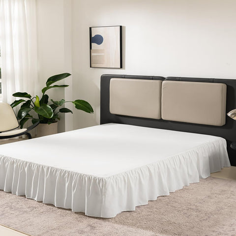 TSUTOMI machine washable bed skirt for easy care and fade resistance.