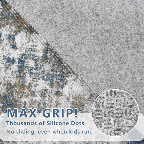 TTelephant stain-resistant rug keeps hallways fresh between cleanings.