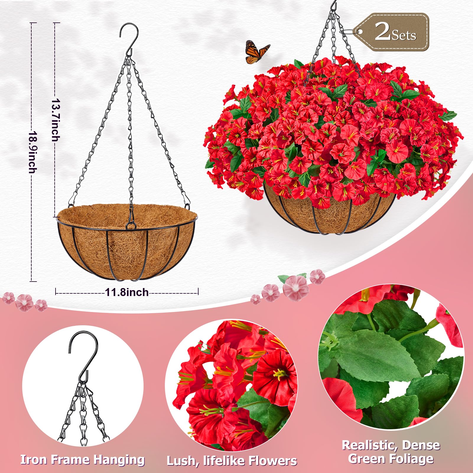TTQ 16-bundle morning glory arrangement delivers full, lush color without daily care.