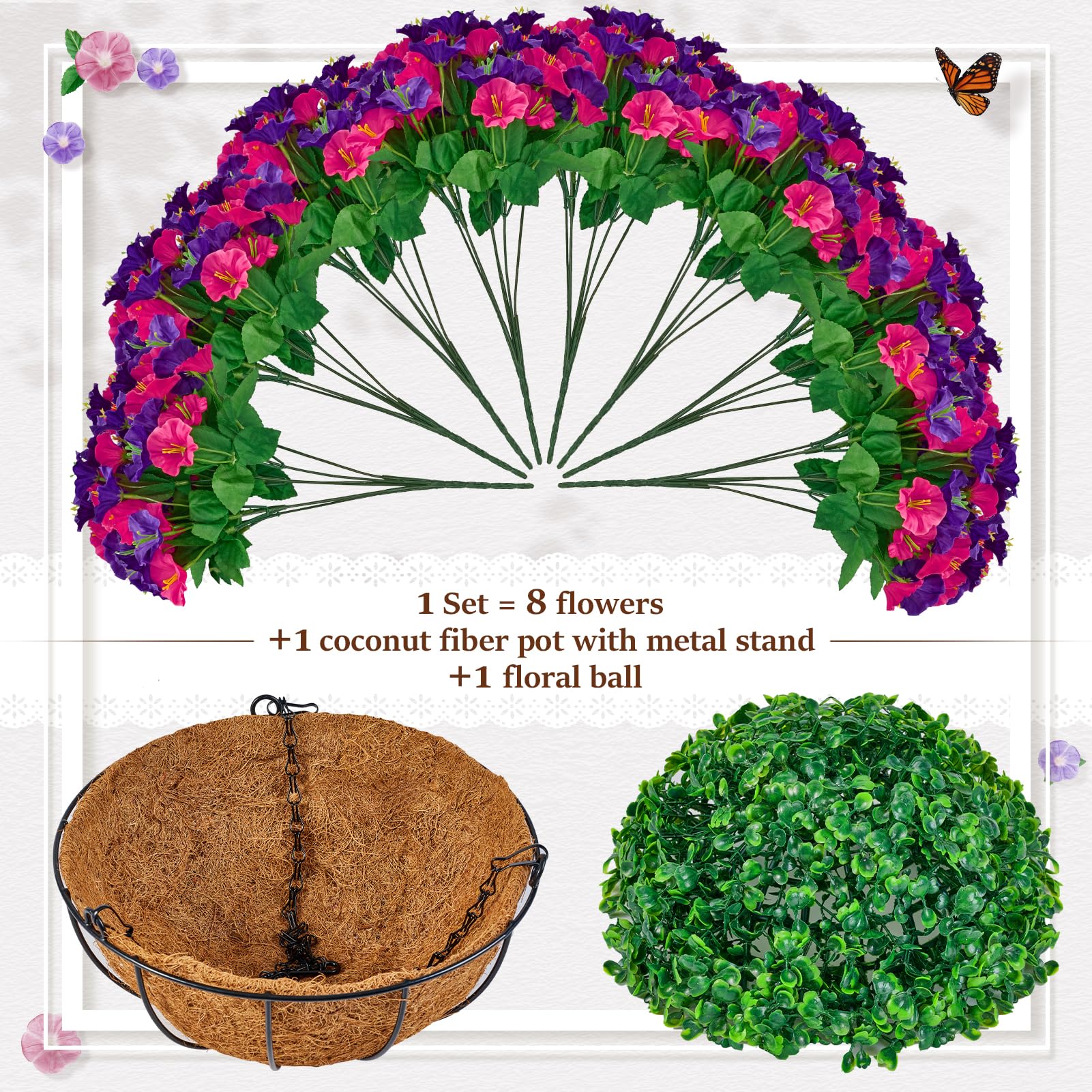 TTQ green base inserts provide sturdy foundation for stable arrangement.