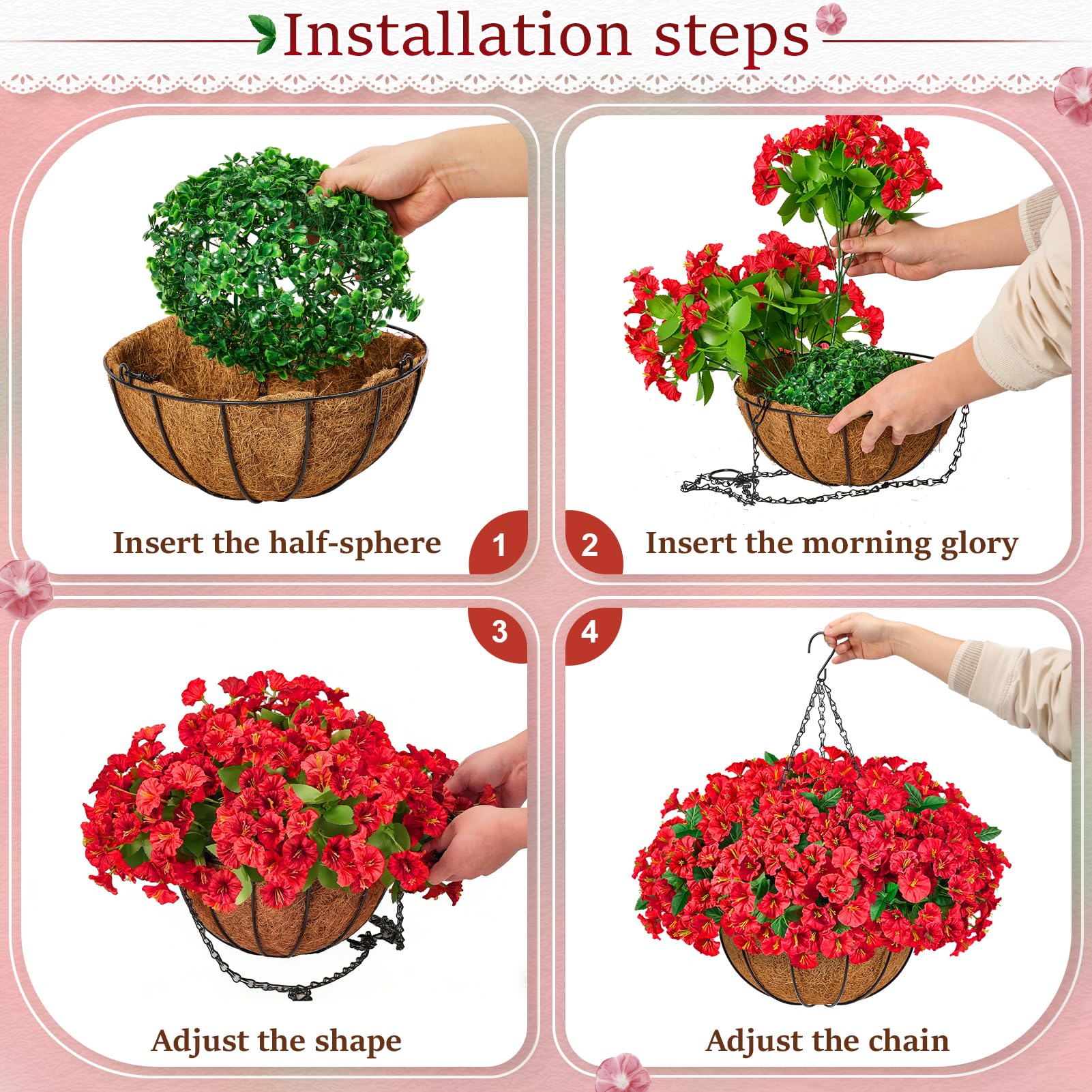 TTQ green base inserts provide stable support for durable outdoor display.