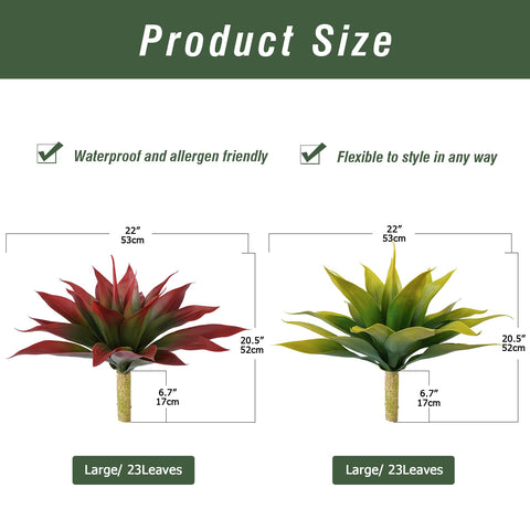 Ttranewsoo agave plant with sturdy pole ensures stable display.