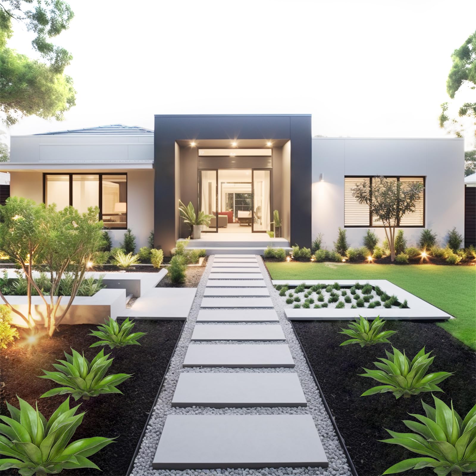 Ttranewsoo 2-pack provides balanced two-point accents for entrances, balconies, or offices