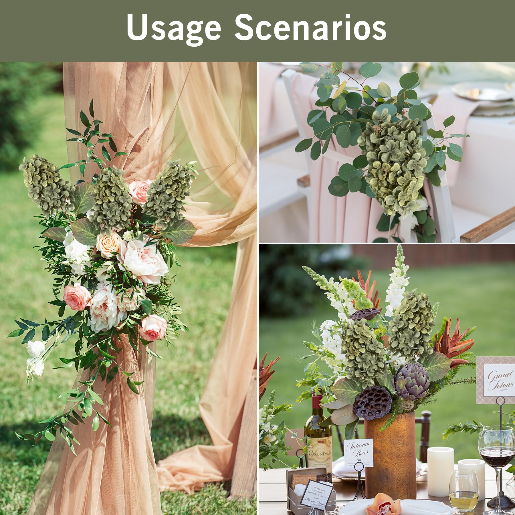 Ttranewsoo Hydrangea decor in living room creates fresh vibe.