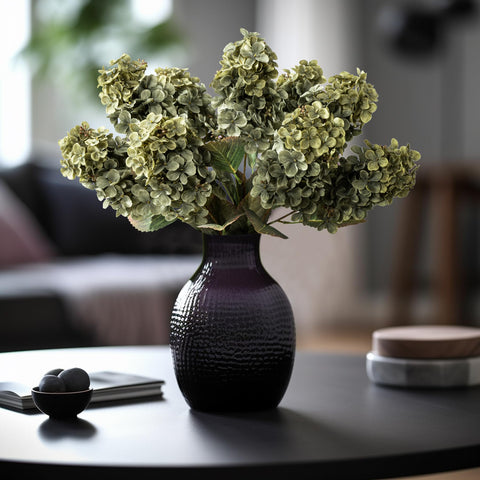 Ttranewsoo Green Hydrangea petals texture highlights realism for decor.