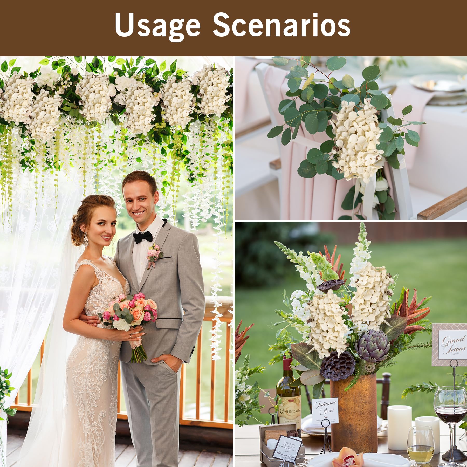 Flexible stems allow creative bouquet-like arrangements with Ttranewsoo hydrangeas.