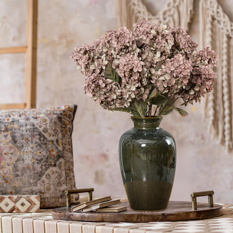 Ttranewsoo hydrangea brown eight-piece set ready for instant decorating.