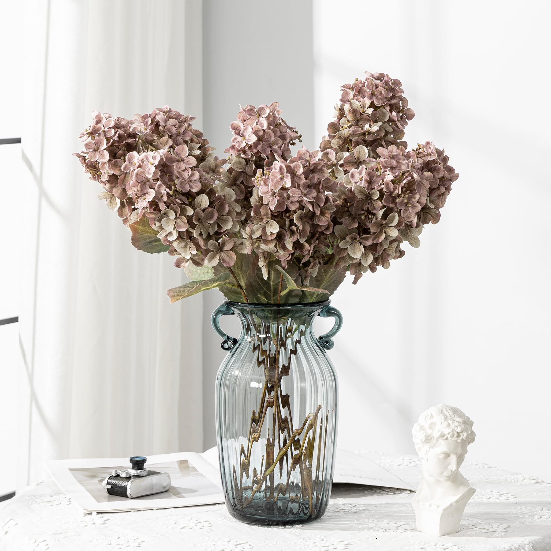 Ttranewsoo hydrangea brown indoor outdoor decor suitable for year-round styling.
