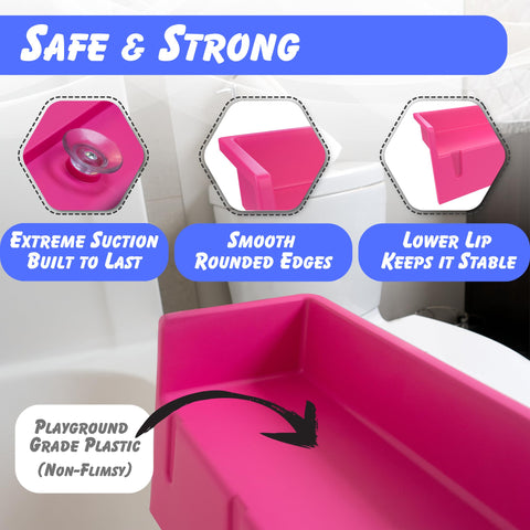 Tub Topper pink, made in USA, built for daily bath play and durability.