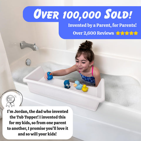 Tub Topper Mini compact design fits small bathrooms.