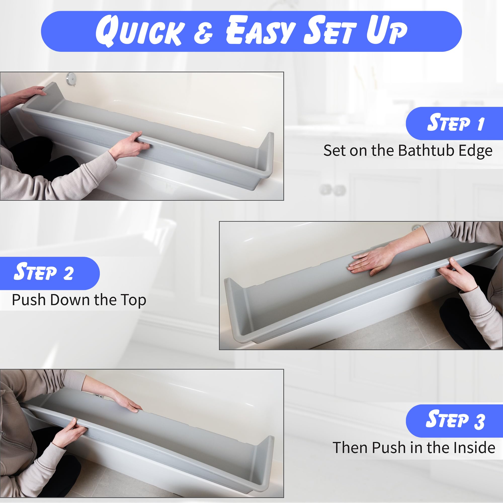 Tub Topper toddler bath tray adds organized play
