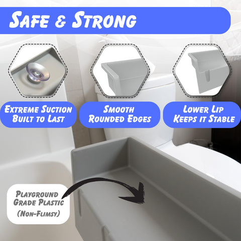 Tub Topper toy storage keeps bath toys organized