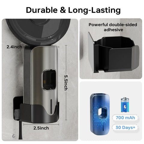 TuCao wall-mounted dispenser top view showing compact design