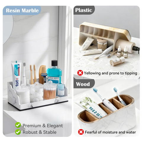 TuCao bathroom organizer with drain holes prevents water buildup.