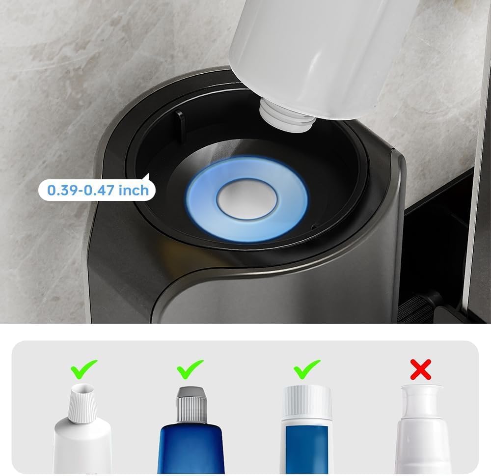TuCao toothpaste compartment top view for easy refilling