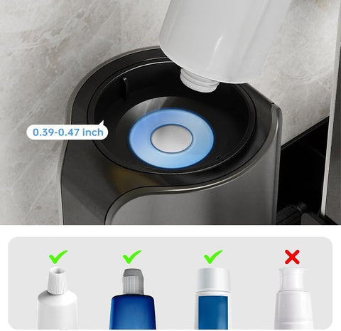 TuCao toothpaste compartment top view for easy refilling