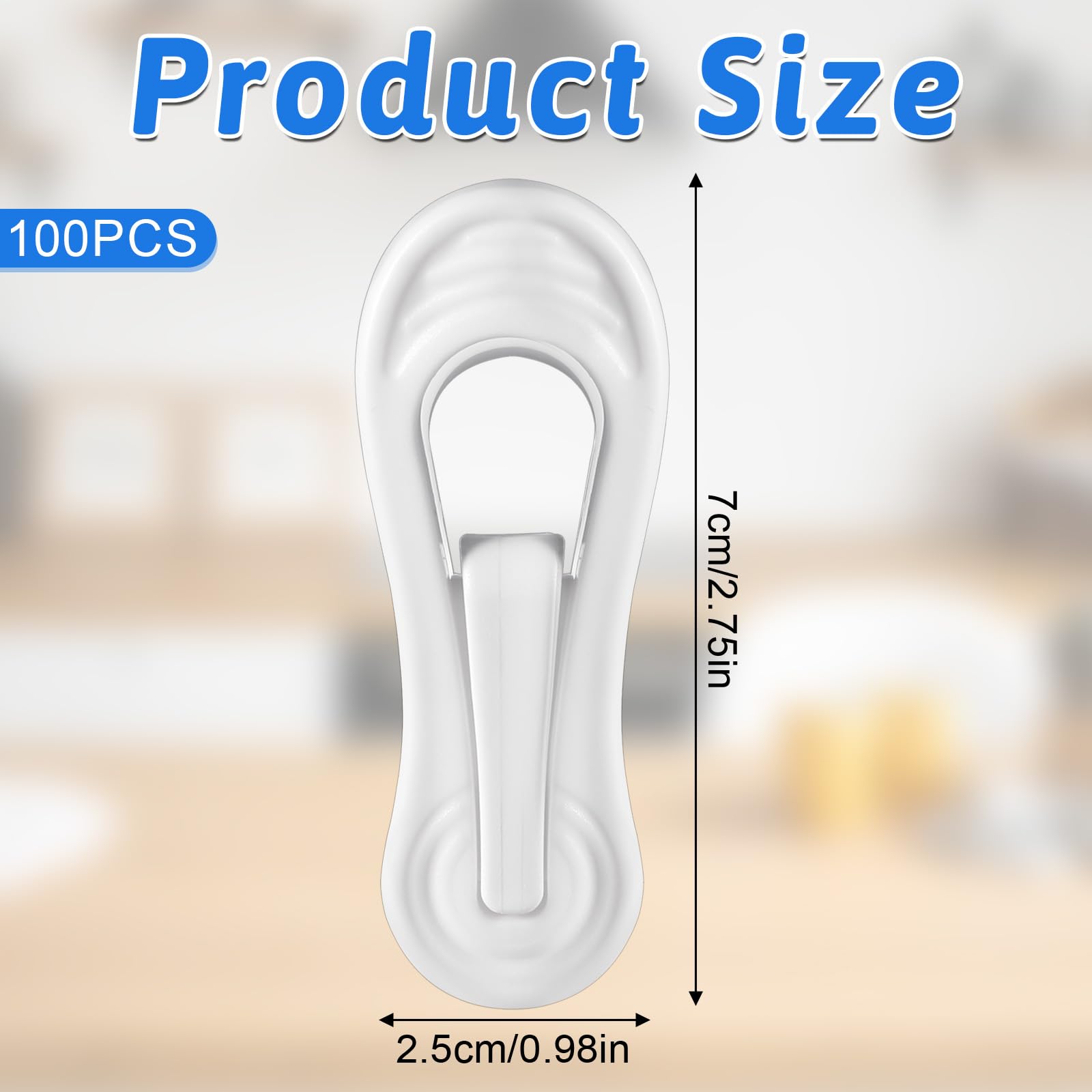Tucnoeu baby clothes clip closeup shows smooth edge design protecting fabrics.