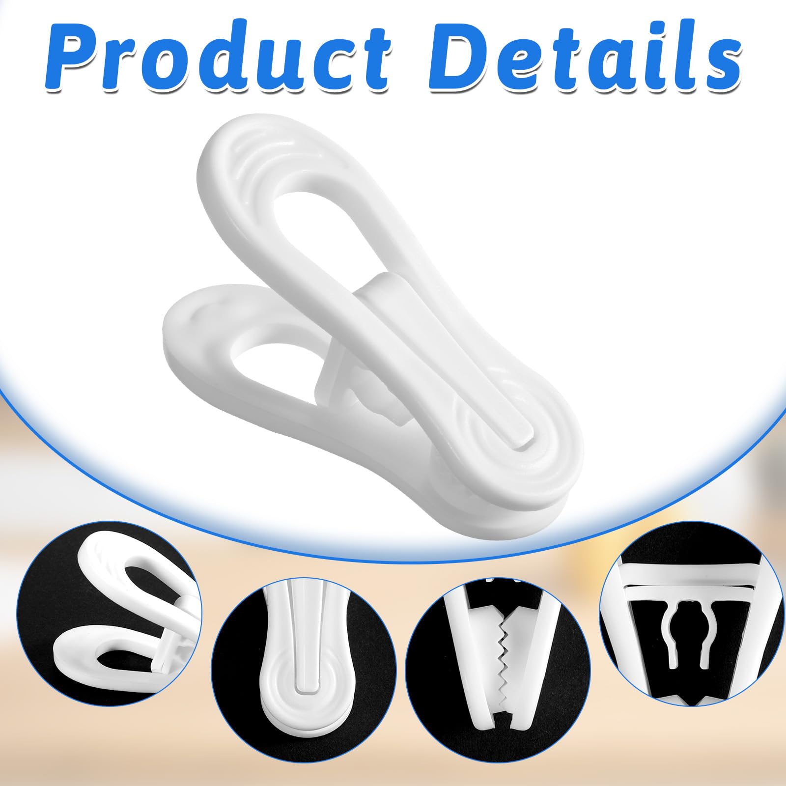 Tucnoeu pants clip wide opening demonstrates versatile clothing grip.