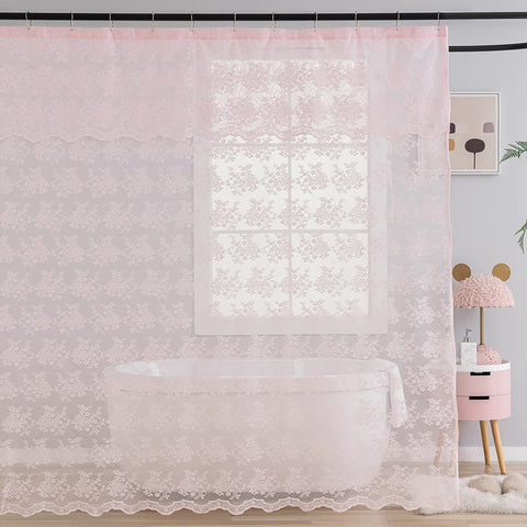 TUDECO 72x72 inch curtain fits standard showers for easy setup.