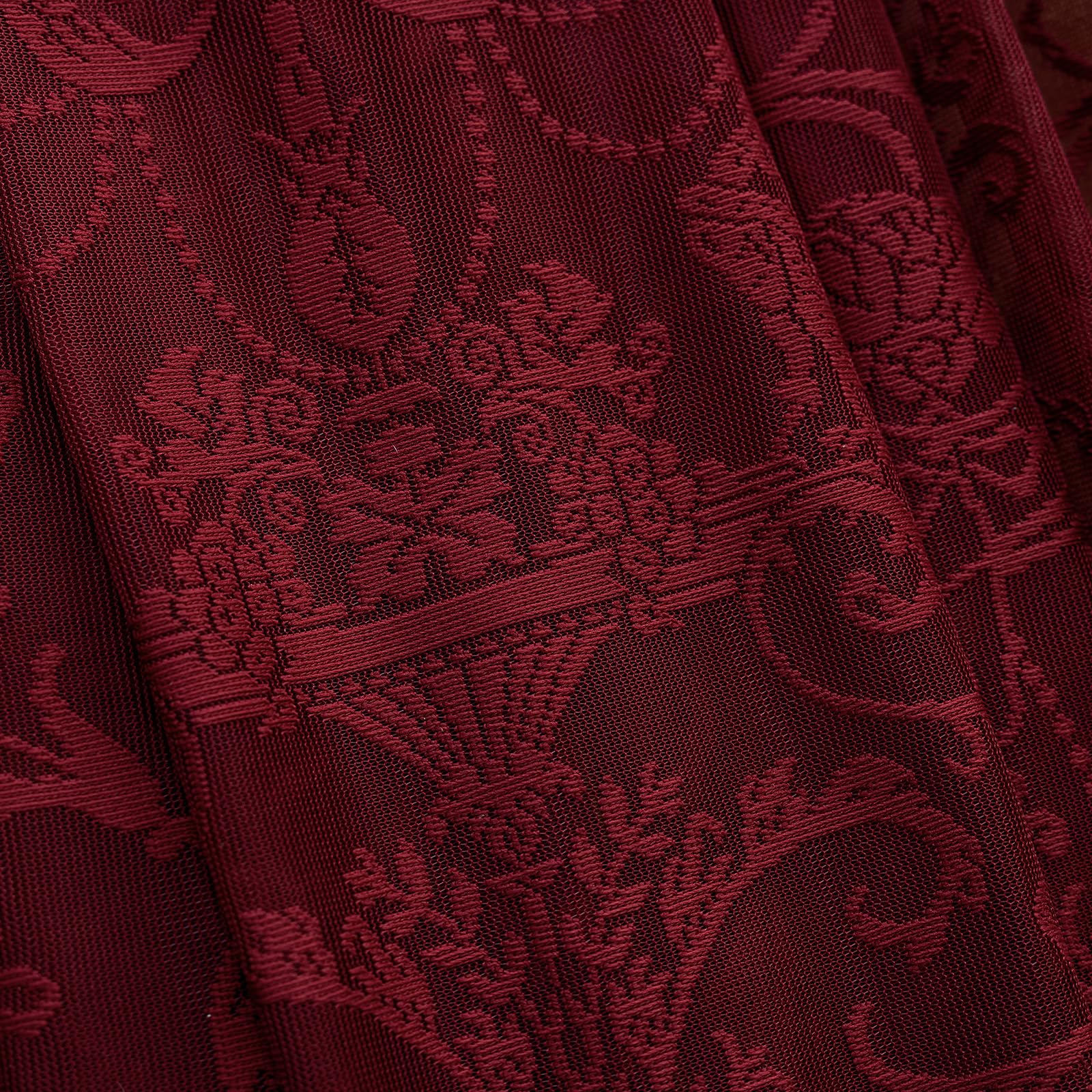 TUDECO Burgundy Curtains care instructions for maintenance