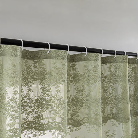TUDECO knitted sheer lace floral detail for a delicate, airy bathroom ambiance.