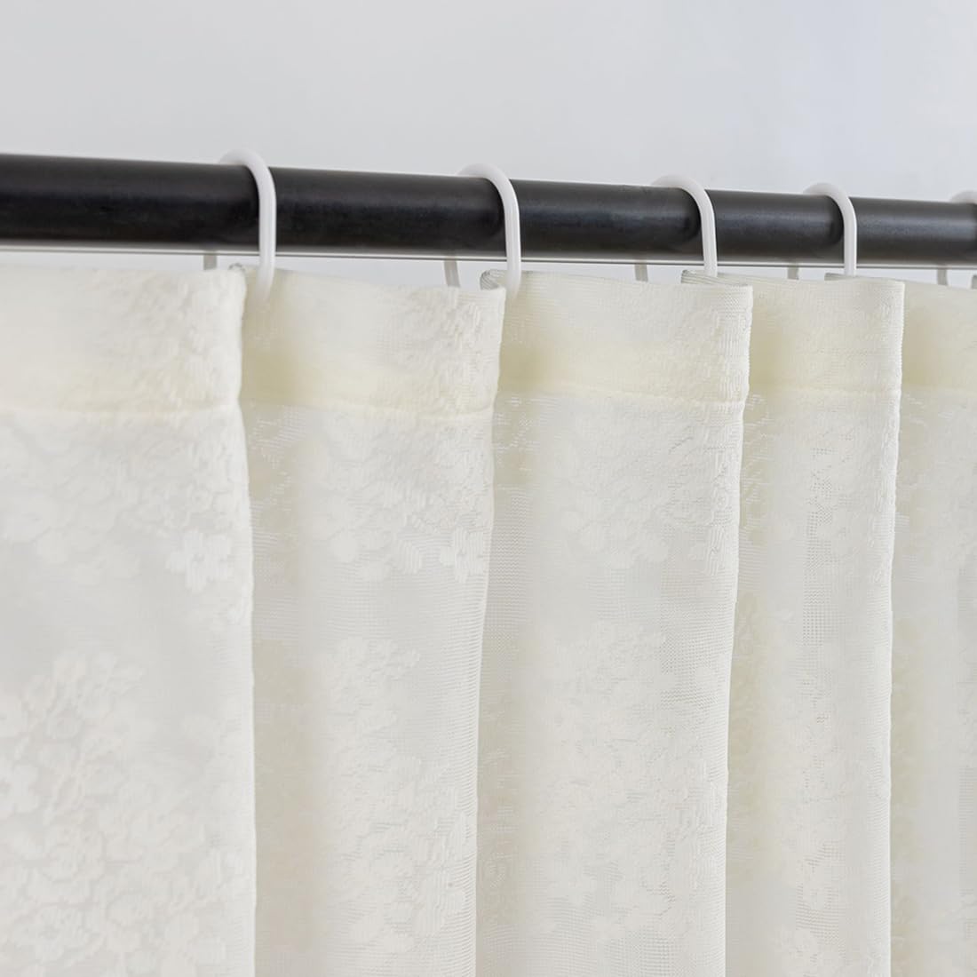 TUDECO lace vintage curtain with valance shows scalloped edge and cottagecore charm.