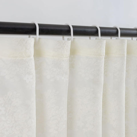 TUDECO lace vintage curtain with valance shows scalloped edge and cottagecore charm.