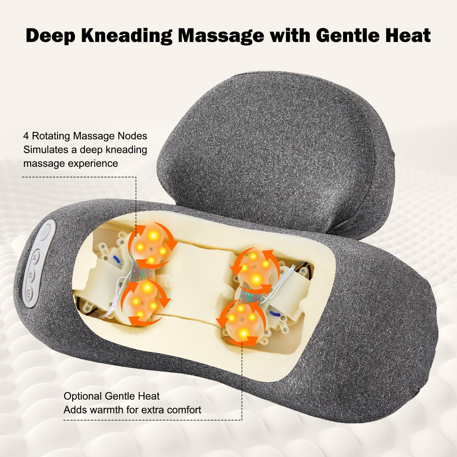 TUFPUZRLCT heat therapy feature delivering soothing warmth.