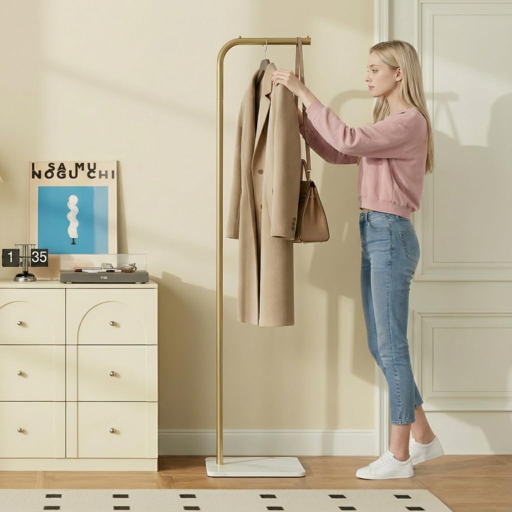 Tujurich coat rack L-shaped design fits compact spaces