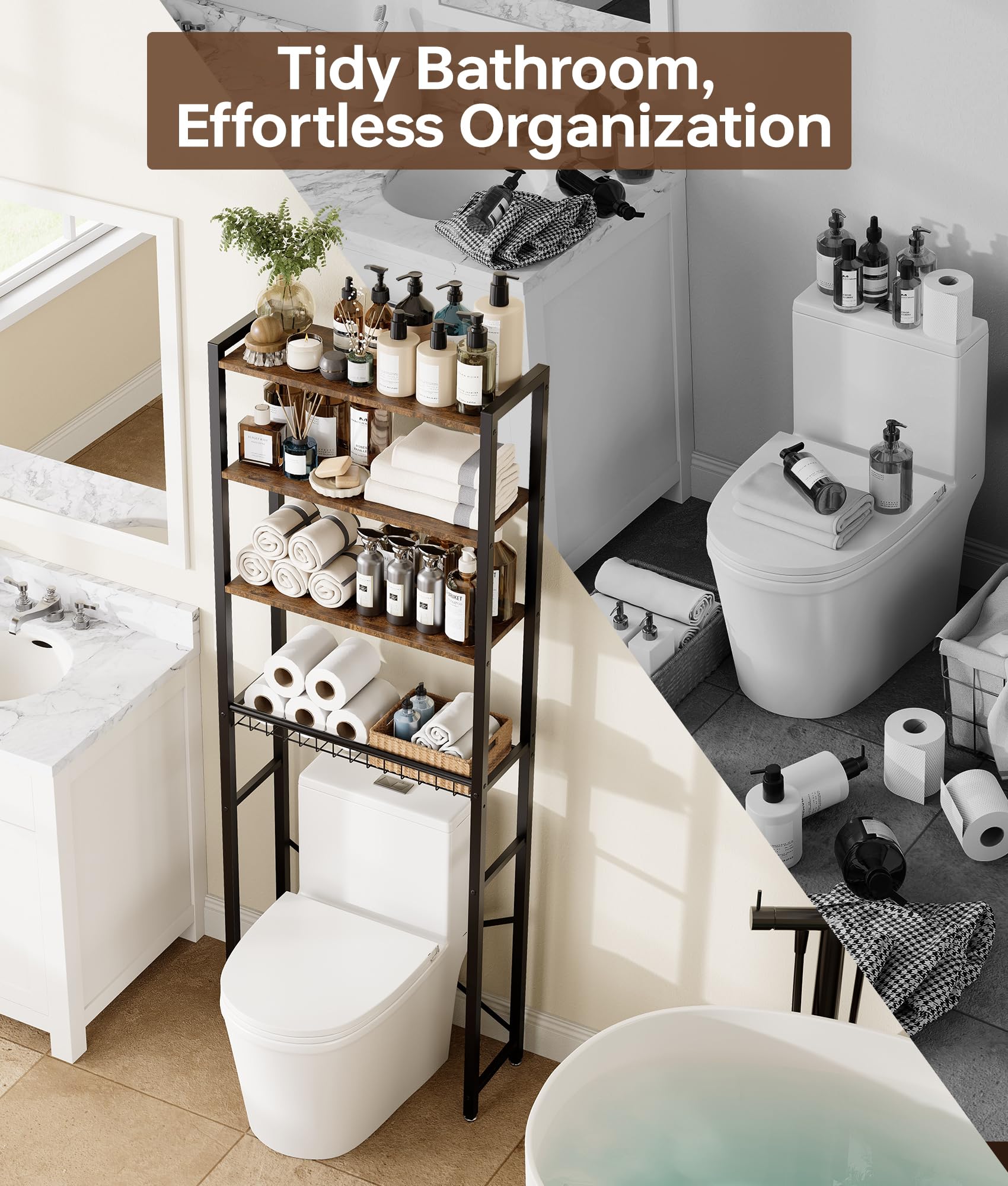 Tujurich space-saving design blends with modern bathroom decor