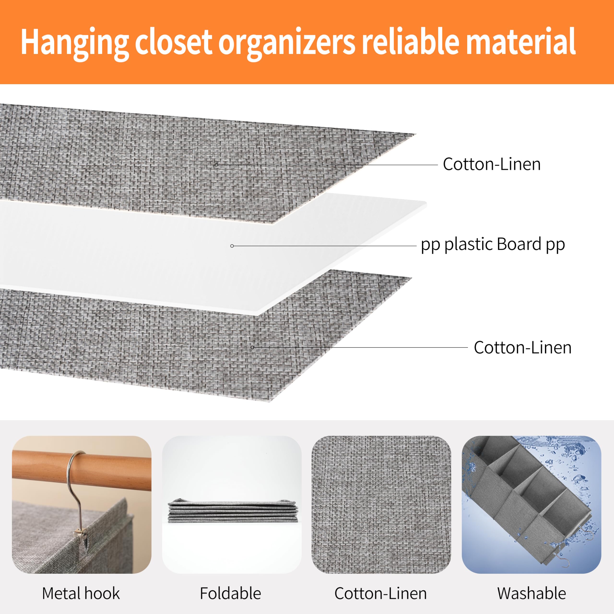 Tulinstiraga foldable closet organizer folds flat for easy storage and travel.