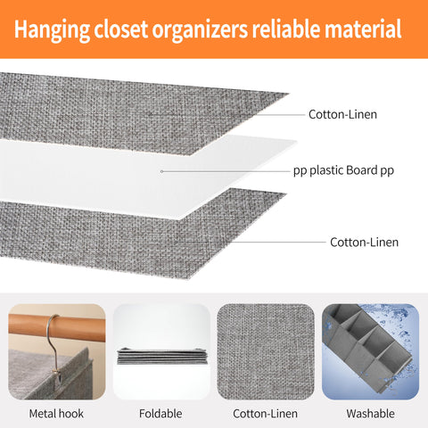 Tulinstiraga foldable closet organizer folds flat for easy storage and travel.