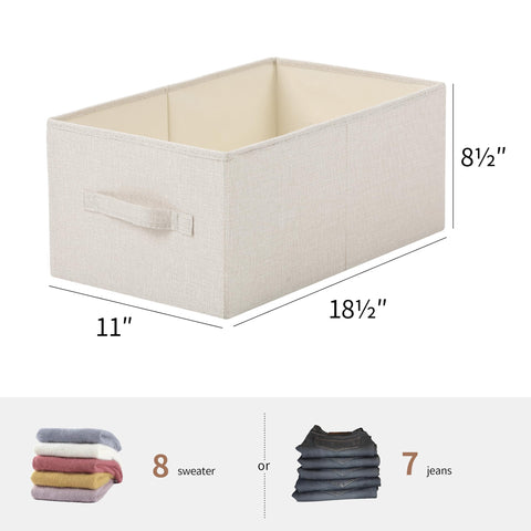 tulinstiraga linen folding storage bin side view beige portable storage solution