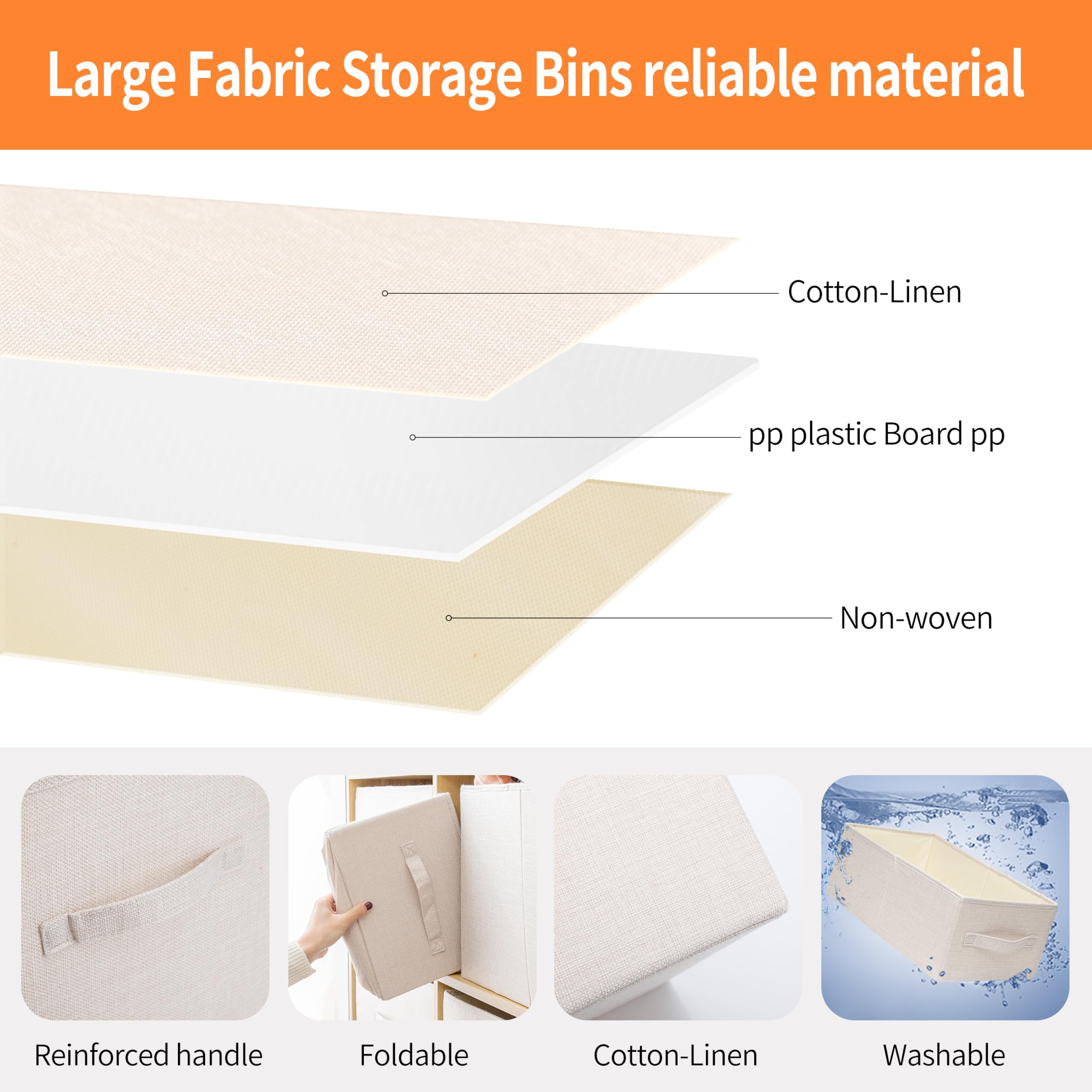 tulinstiraga linen storage bin open top beige interior capacity visible