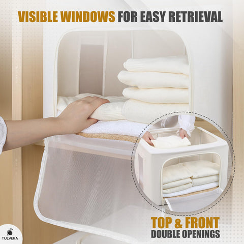 Tulvera foldable design collapses for compact, easy storage when unused.