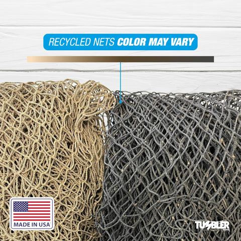 Tumbler Home fishing net decor 5x10 table centerpiece adds seaside charm.