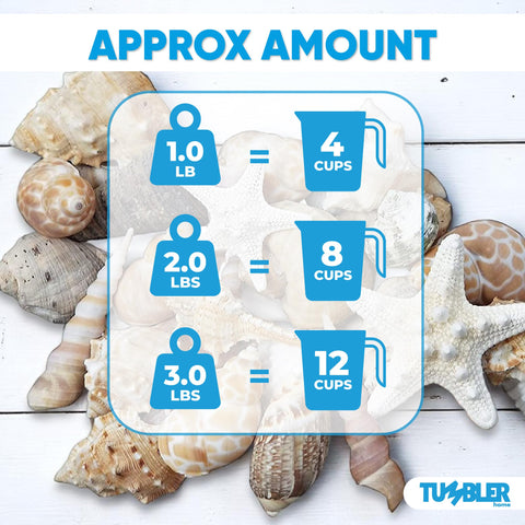Tumbler Home seashells as a wedding centerpiece idea.