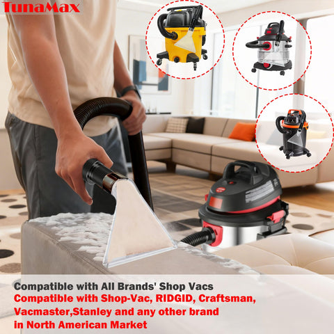 TunaMax car interior cleaning reaches seats and mats with precision.