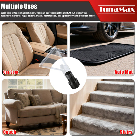 TunaMax wide nozzle covers large areas quickly.