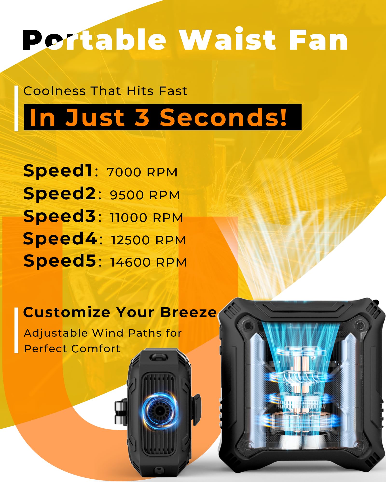 TUNISE dual-sided clip offers secure grip and adjustable airflow