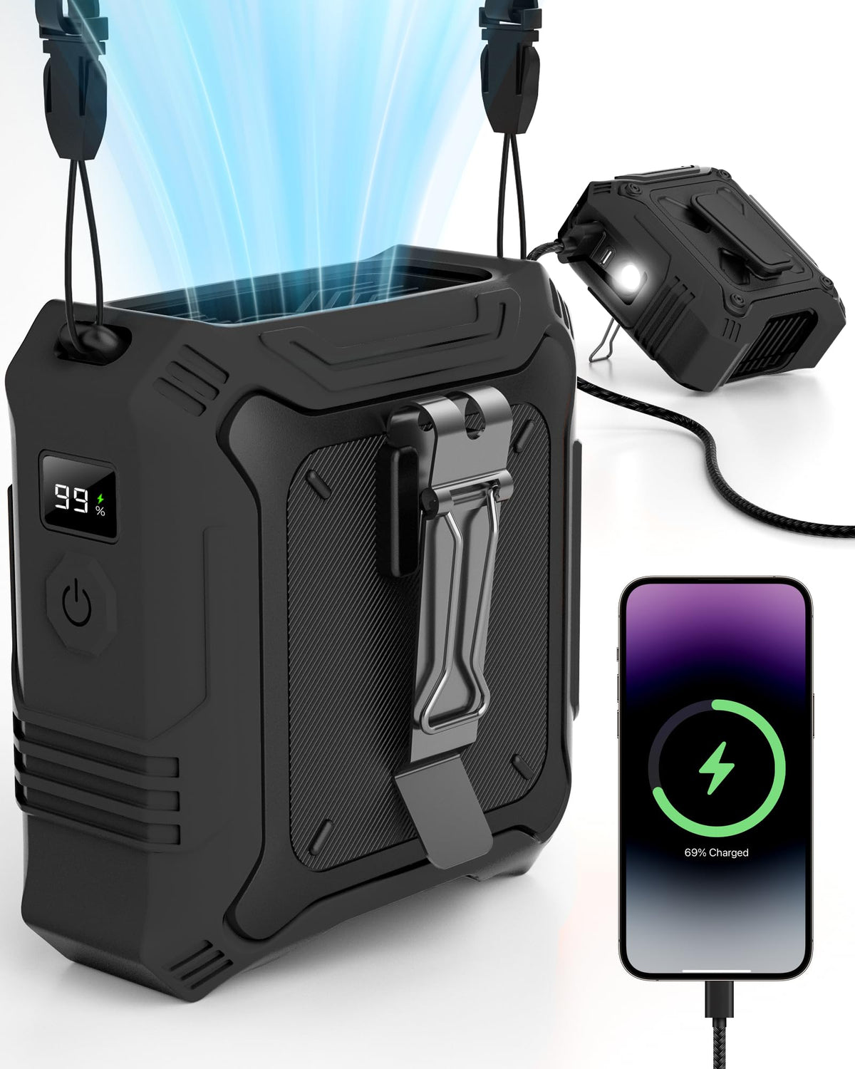 TUNISE portable clip-on fan ready for on-the-go cooling