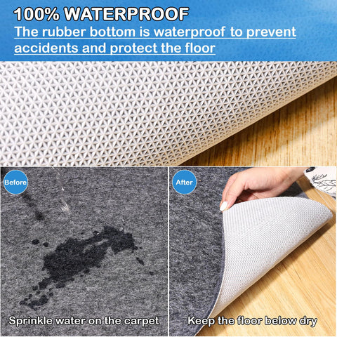 TUOTPE cut-to-fit rug pad easily trims to match rug size.