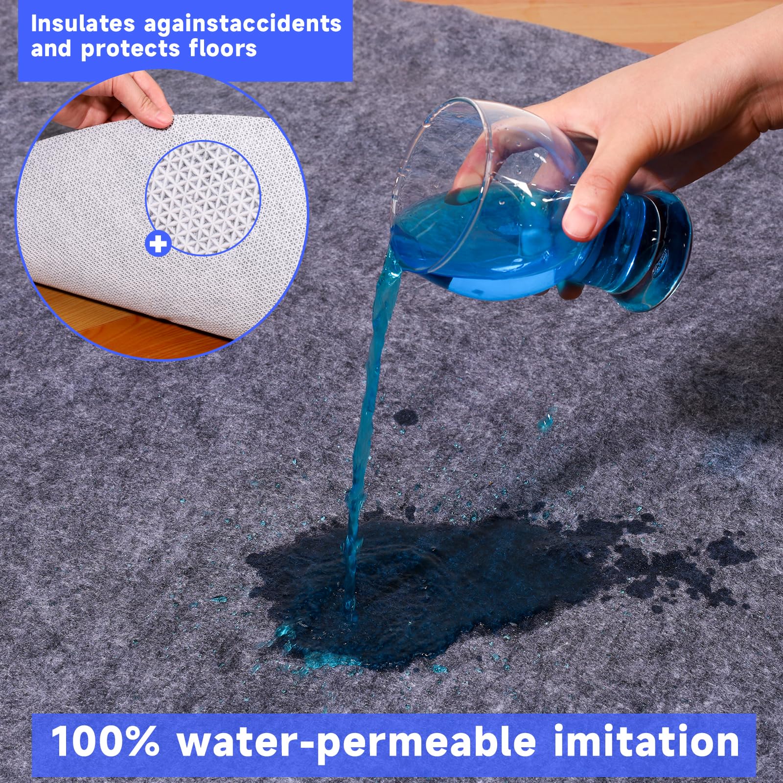 TUOTPE durable rug pad guards floors and cushions foot traffic effectively