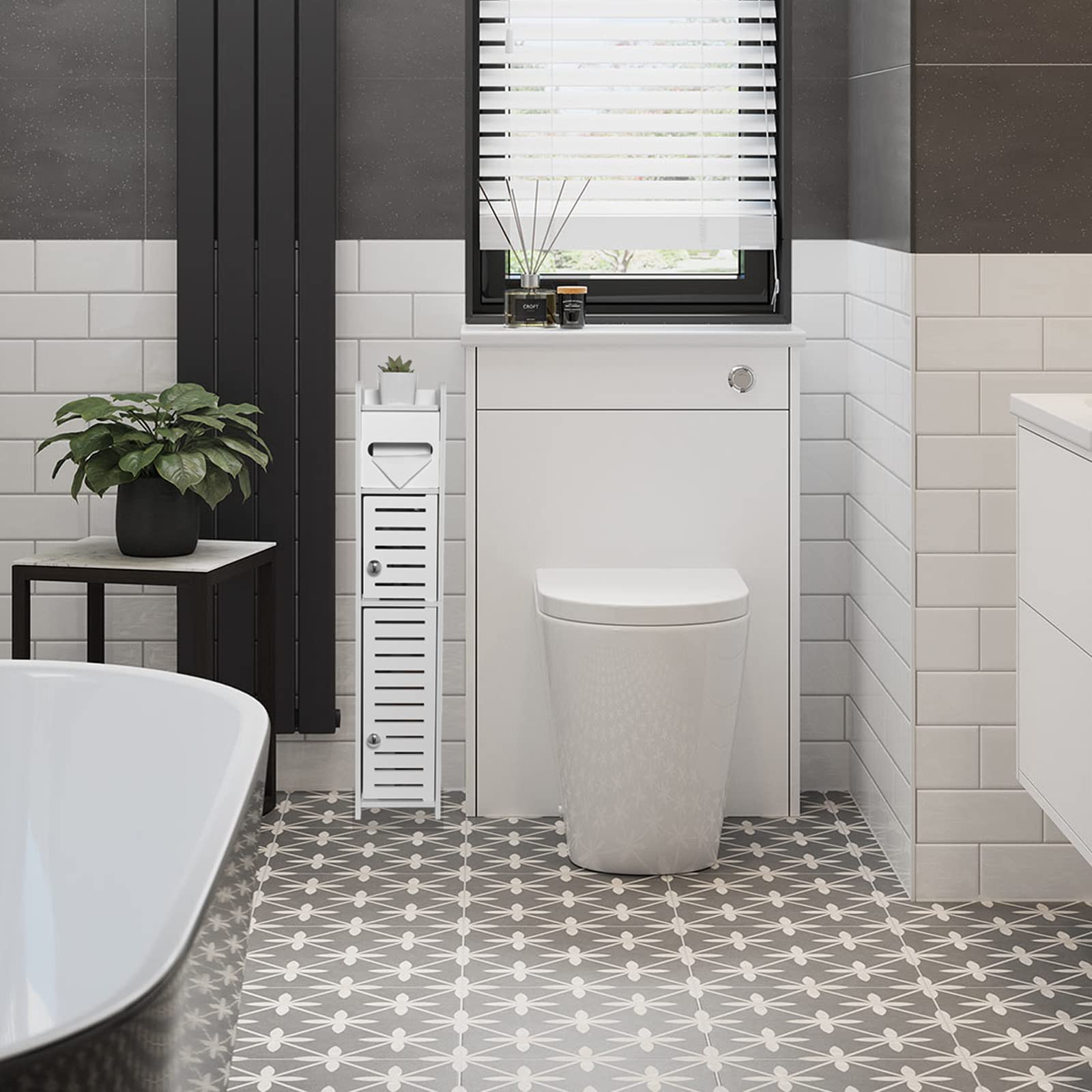 Tuoxinem cabinet close-up showing waterproof PVC material and easy-clean surface