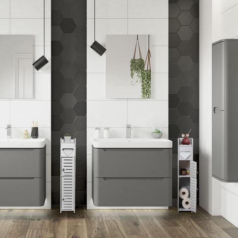 Tuoxinem slim bathroom cabinet in a compact space for tight bathrooms