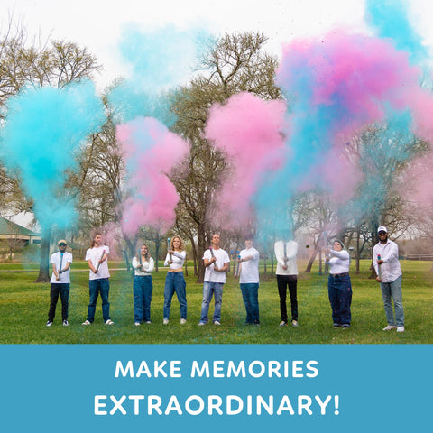 TUR Party Supplies gender reveal cannon blue powder burst for a memorable moment.